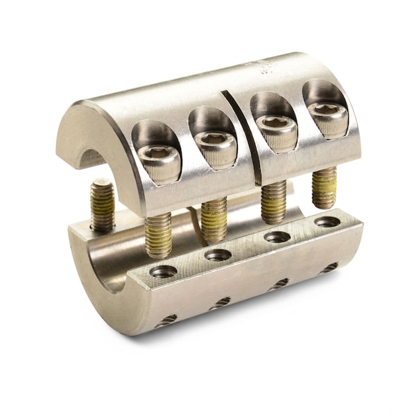 Ruland Rigid Coupling, Two-Piece, Bores 0.875x0.750", Stainless, OD 1 5/8" SPX-14-12-SS - main